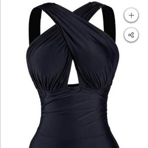 Cupshe Deep Feelings Cross One Piece Swimsuit